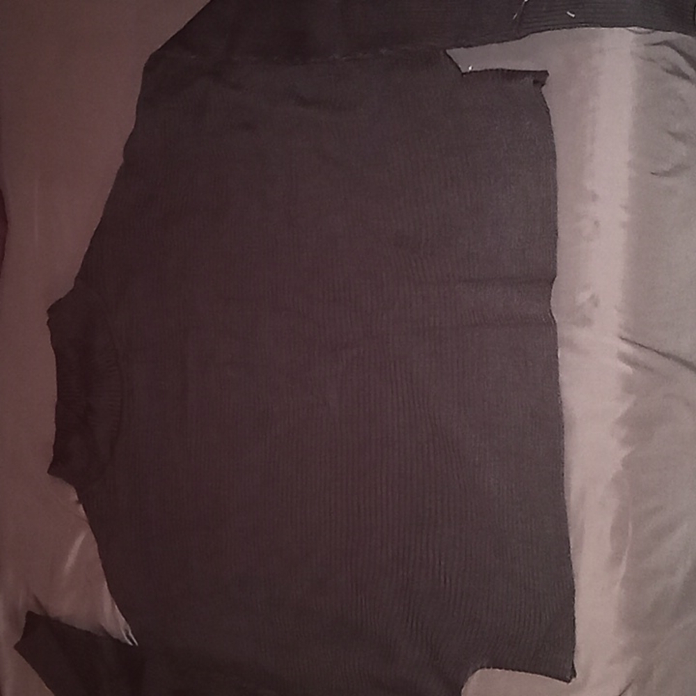 Black crop top sweater stretchy by Madberry sizeL